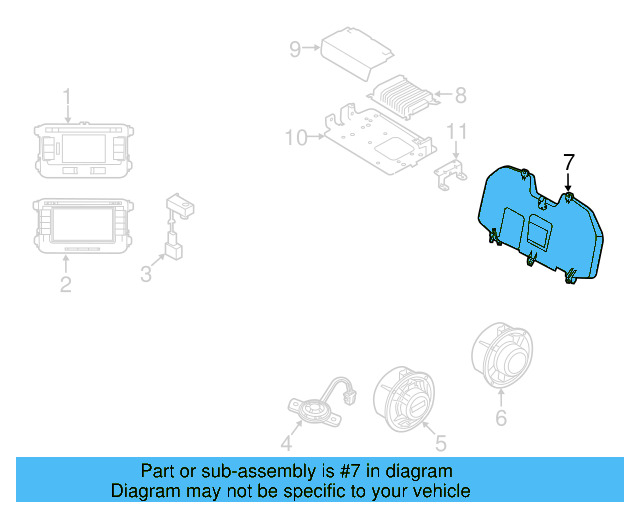 Rear Speaker 561-035-621-A-9B9 - View 8