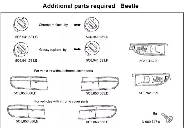 Fog Lamp Retrofit Harness 5C1-052-186 - View 5