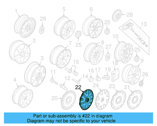 Wheel Cover 1C0-601-147-J-MFX - View 6