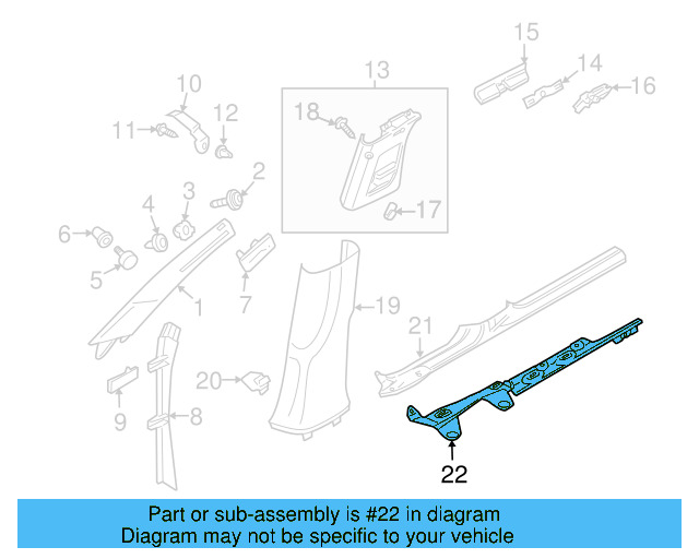 Scuff Plate Bracket 3C0-853-231-C - View 3