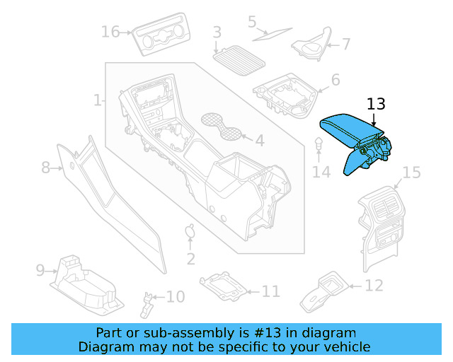Armrest 2GJ-864-207-CSY - View 3