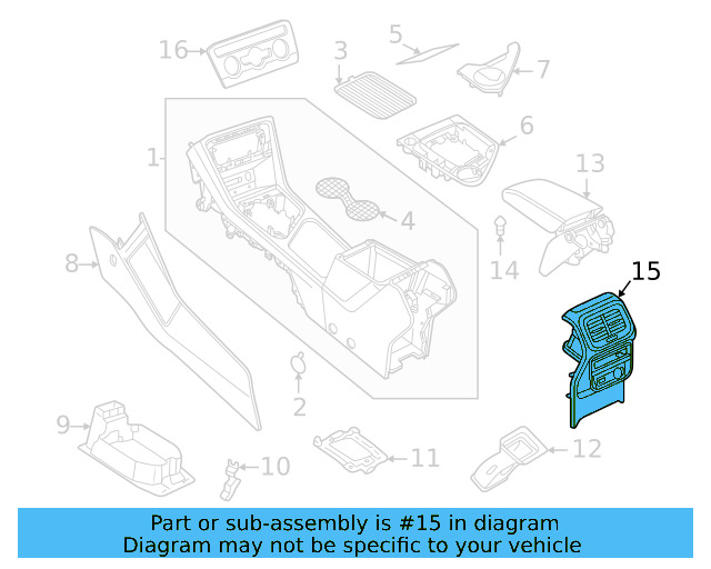 Rear Trim 2GJ-864-298-A-82V - View 3