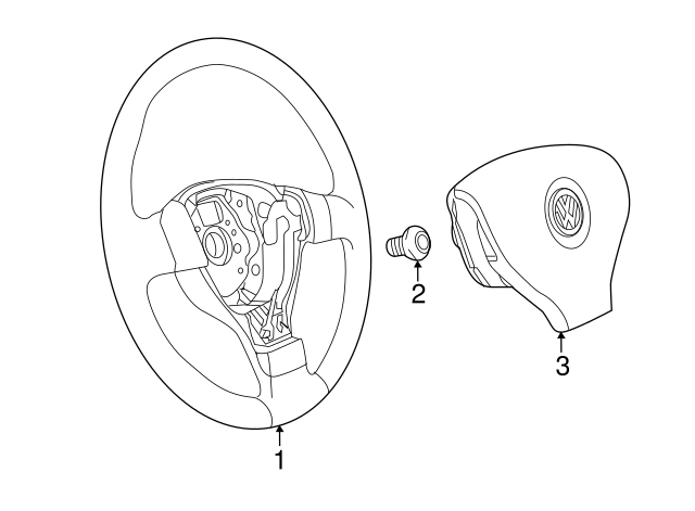 Steering Wheel (Unpainted) 5c0419091degru - View 8
