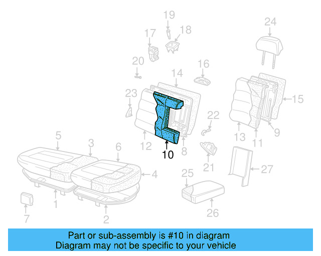 Seat Back Pad 3B0-885-776-AC - View 6