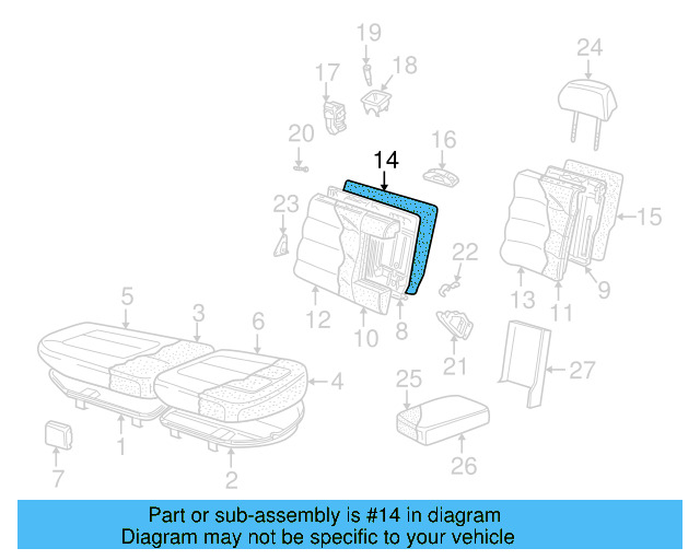 Seat Back Panel 3B9-885-754-B-5EY - View 7