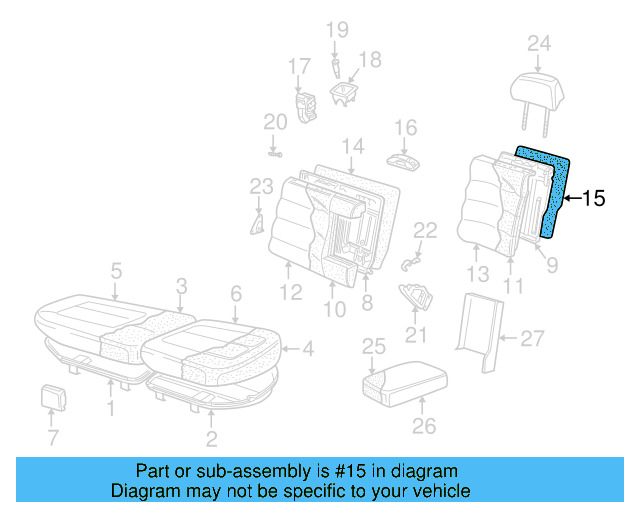 Seat Back Panel 3B9-885-753-B-5EY - View 7