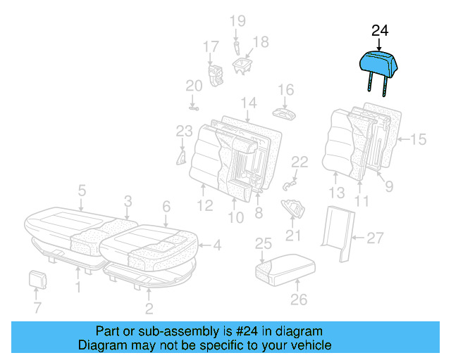 Headrest 1J0-885-905-D - View 12