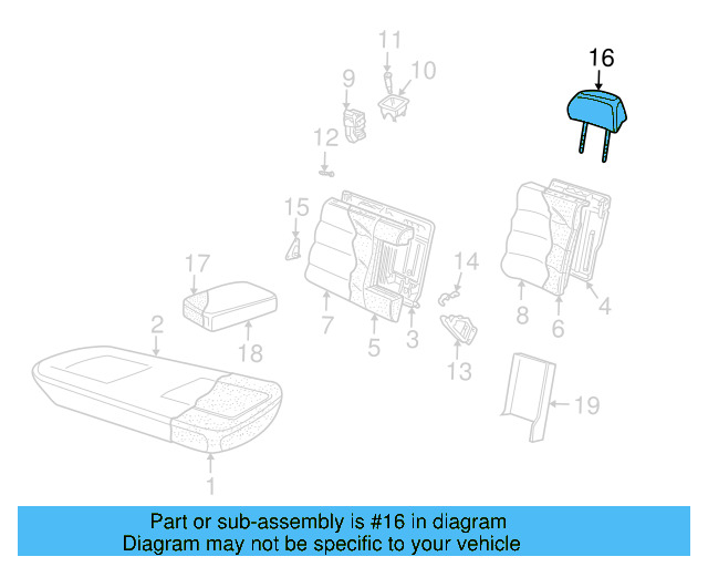 Headrest 1J0-885-905-D - View 5