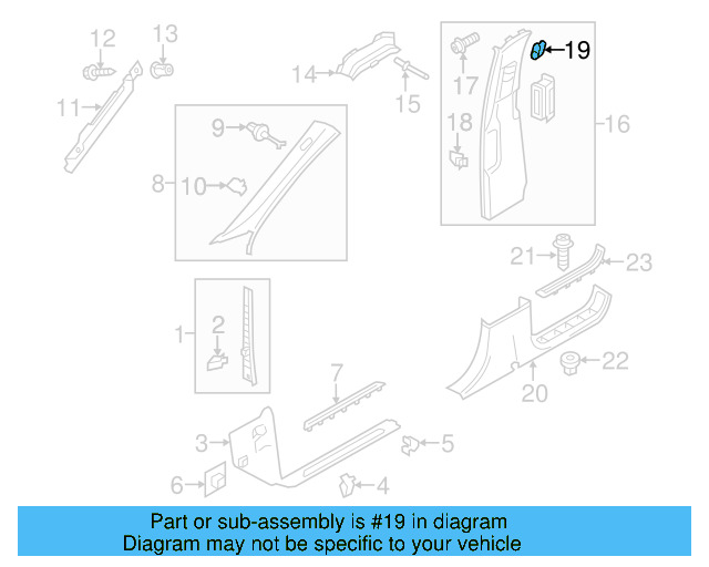 Coat Hook 3C0-857-635-Y20 - View 6