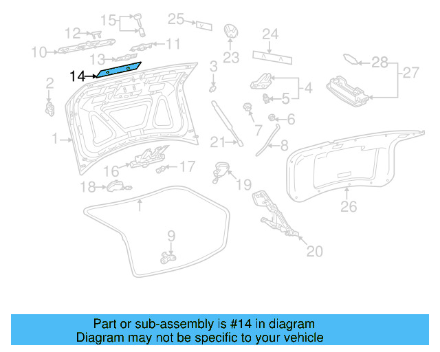 License Plate Bracket Insulator 8H0853419A - View 16