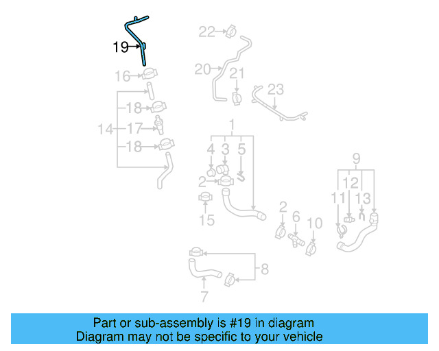 Engine Coolant Hose 06F-121-447 - View 33