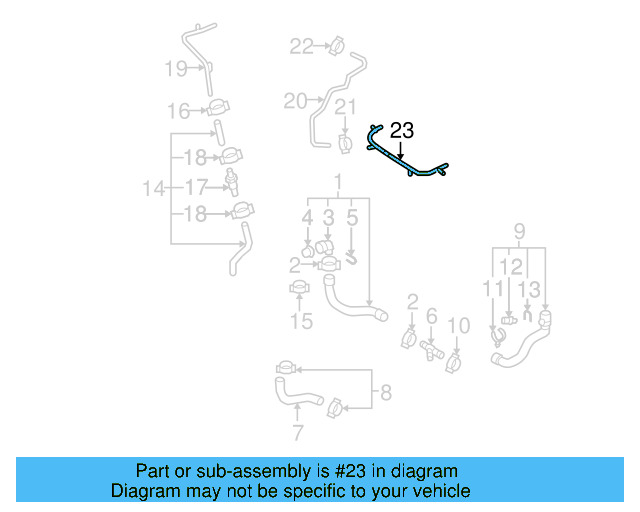 Engine Coolant Hose 06F-121-447 - View 44