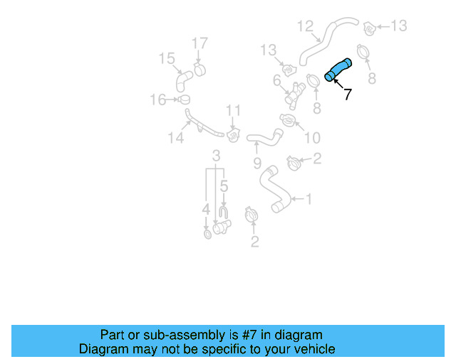 Engine Coolant Hose 06F-121-101 - View 15