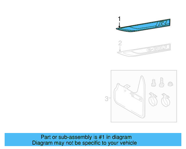 Nameplate 5G0-853-688-BF-FOD - View 3
