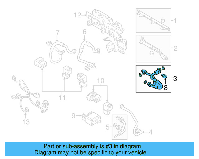 Refrigerant Hose 5QE-816-017 - View 3
