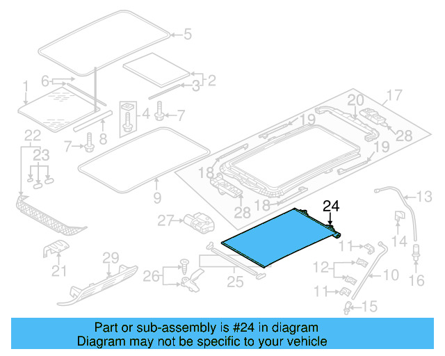 Sunroof Cover 1K9-877-307-A-6Z0 - View 12