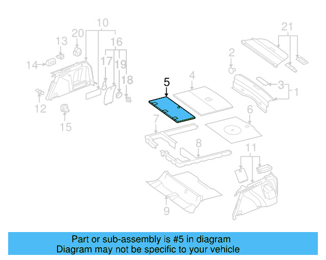 Trunk Floor Access Cover 1K9-868-845-B-4ES - View 4