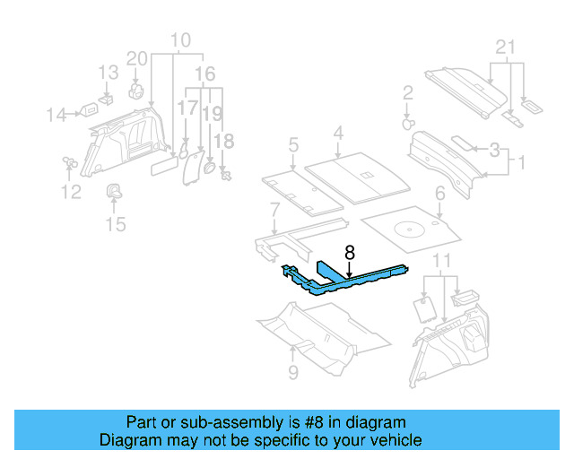 Side Trim Panel 1K5-867-428-T-1BS