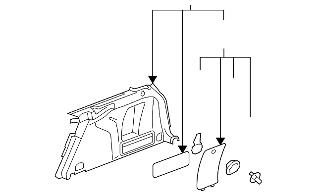 Trunk Trim Panel Clip 7H0-867-299-01C - View 52
