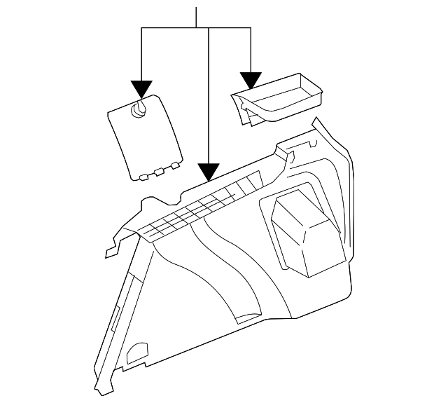 Interior Quarter Panel Trim Panel 1K9-867-245-C-3U5