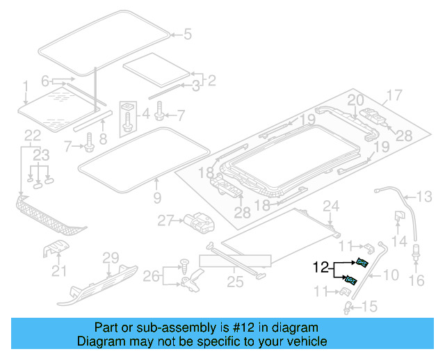 Sunroof Drain Hose Bracket 1K6-877-244 - View 18