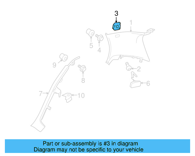 Rear Trim Clamp 8L4-867-283 - View 10