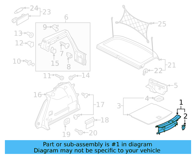 Rear Trim Panel 5GM-863-459-A-82V - View 8
