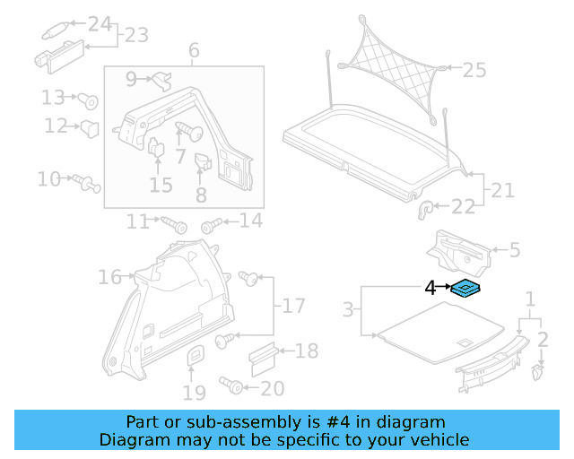 Door Window Switch Bezel Clip 1J0-858-137-B