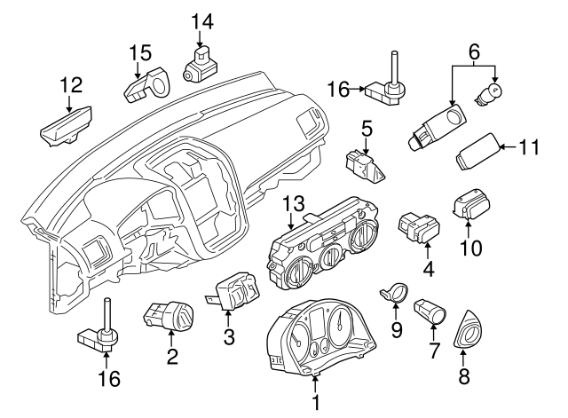 Ignition Switch 1K0-905-849-B - View 14