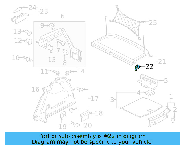 Tonneau Cover Hardware Kit 5G6-898-780 - View 9