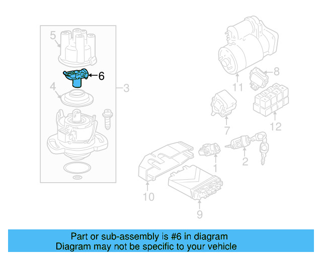 Distributor Rotor 052-905-225-C - View 7