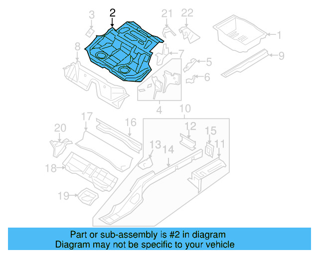 Center Floor Pan 3C0-813-115-B - View 7