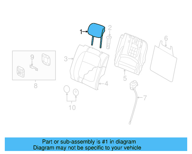 Headrest 5C5-885-901-G-ICE - View 2