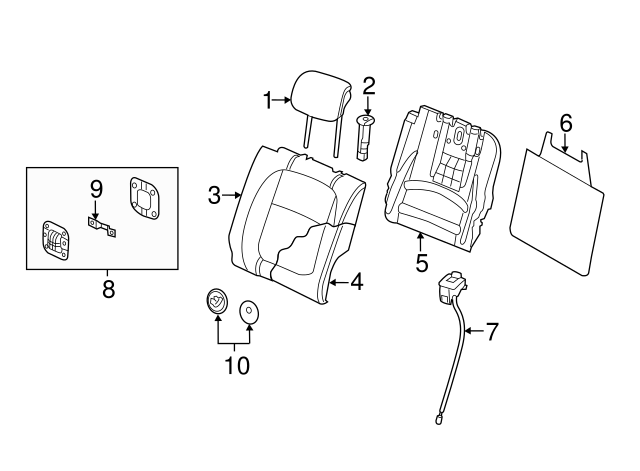 Headrest Guide 1K0-881-920-AD-PX7 - View 11