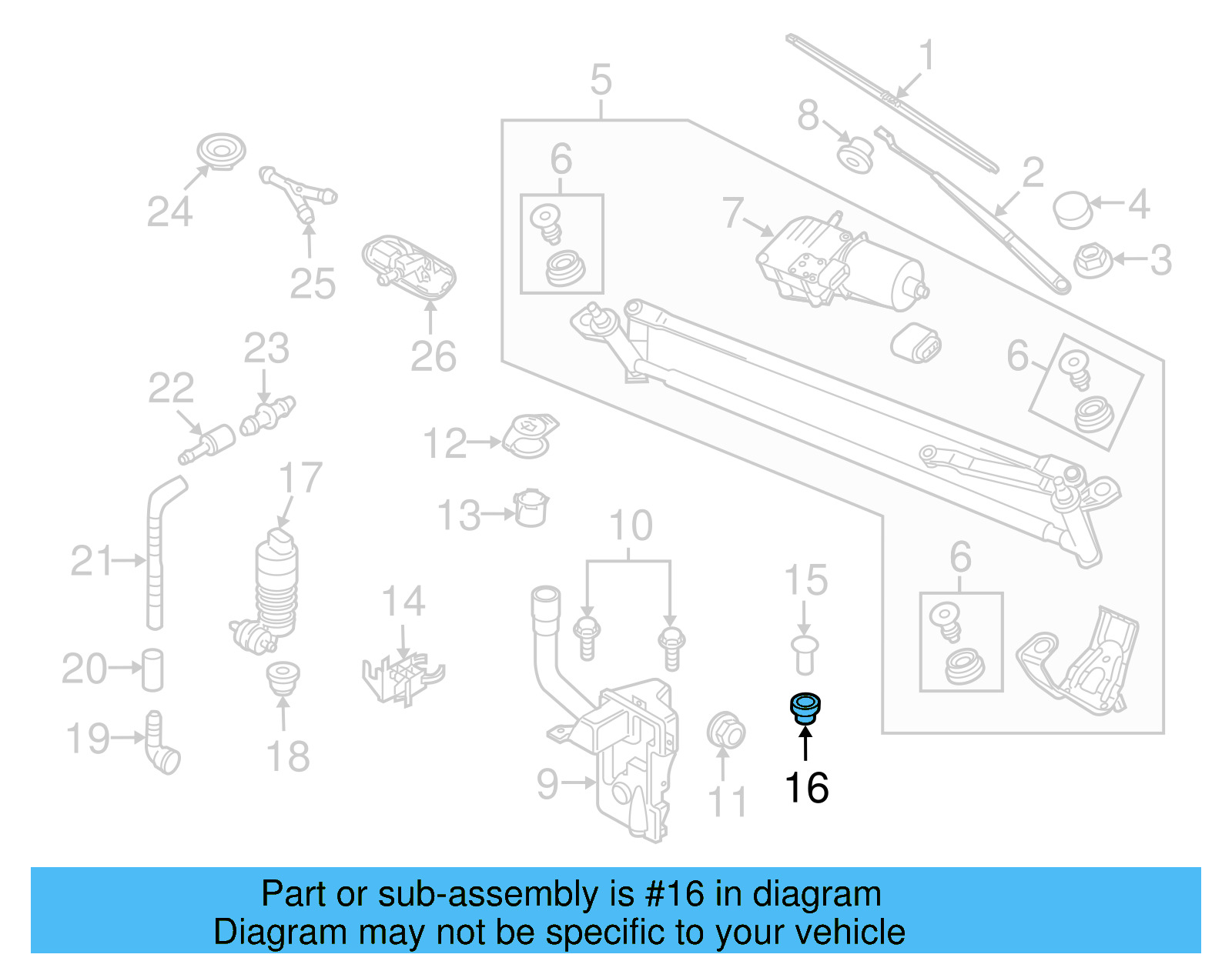 Washer Pump Seal 431-955-465-A - View 20