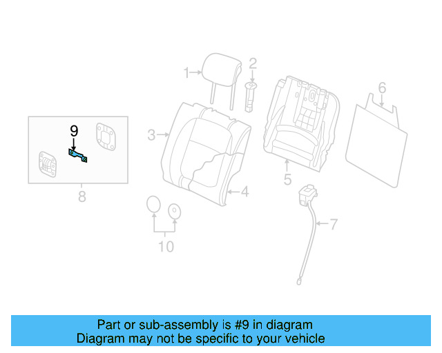 Trim Assembly Retainer 8J8-885-371 - View 4