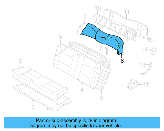 Headrest Cover 1EM-885-921-A-KWU - View 3