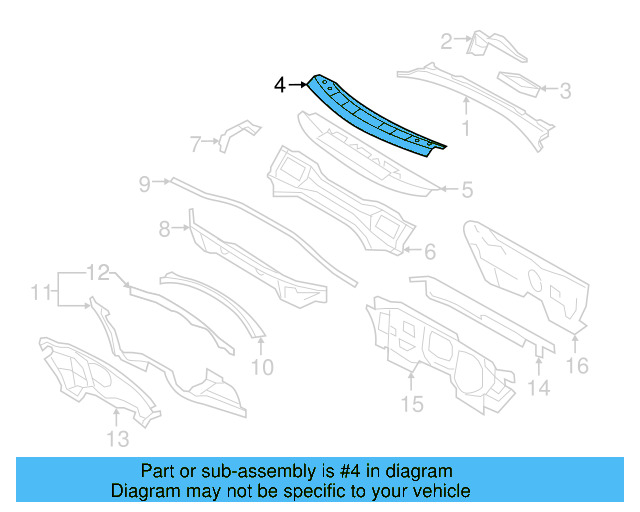 Cowl Panel 1K0-802-163-B - View 20
