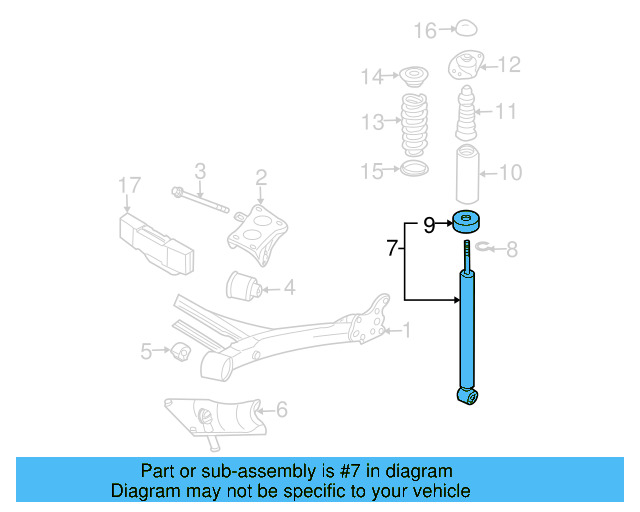 Suspension Shock Absorber 1J0-513-025-DA - View 14