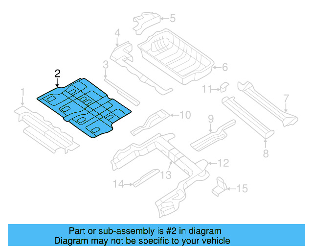 Center Floor Pan 7B0-802-217 - View 3