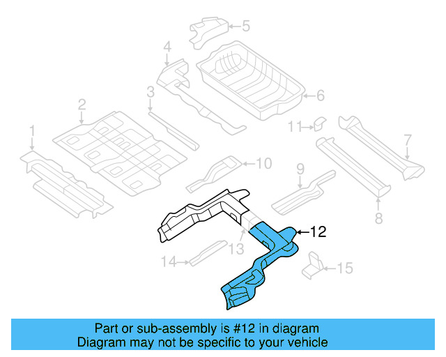 Rear Side Rail 7B0-827-524-B - View 3