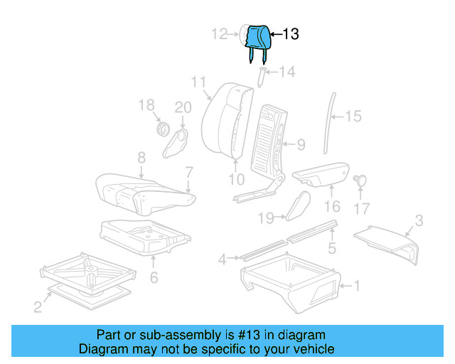 Headrest Cover 7D0-881-921-L-HQB - View 3