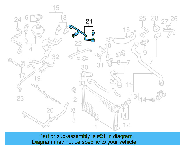 Water Pipe 06A-121-065-AK - View 8