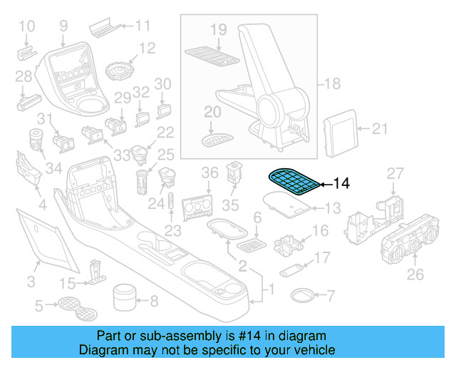 Console Mat 5C6-863-301-A-82V - View 3