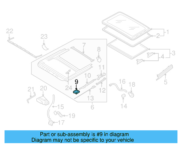 Sunroof Guide Jaw Bracket 8D5-877-483 - View 20