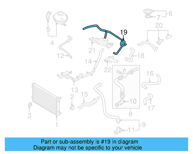 Hose 1C0-122-447-L - View 2