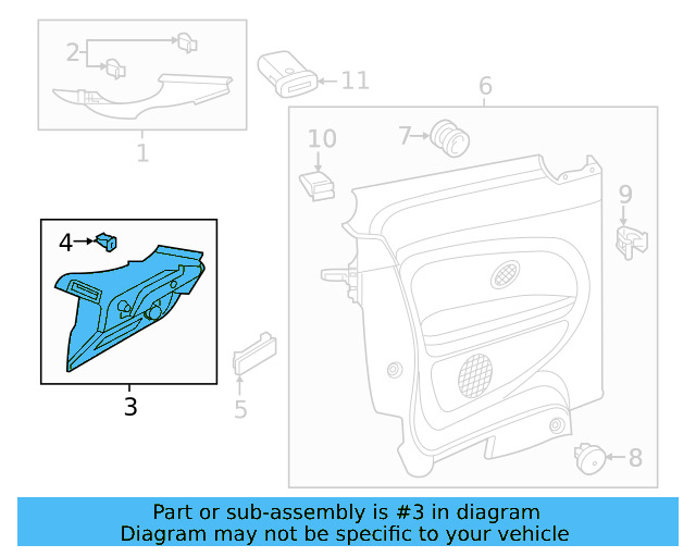 Upper Quarter Trim 5C5-867-762-A-82V - View 7