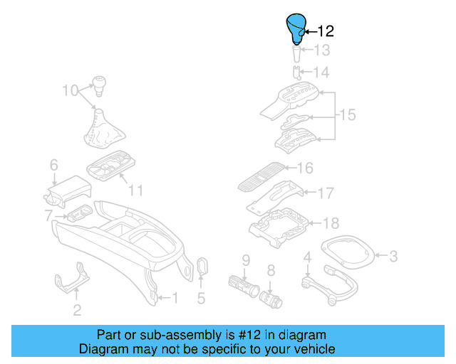Shift Knob 3B1-713-139-L-2WE - View 7