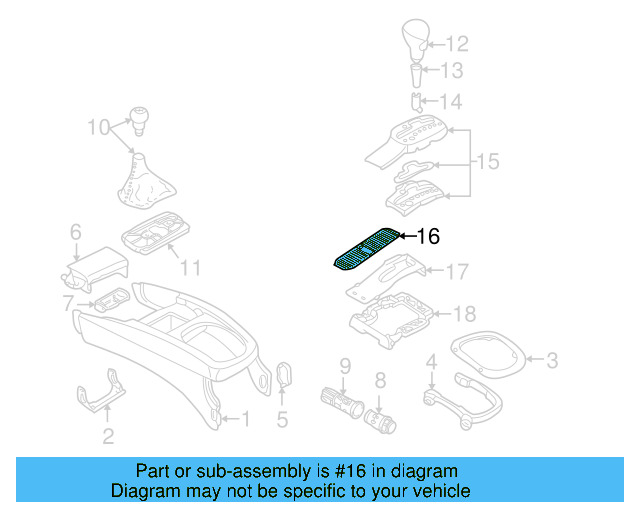 Shift Knob Sleeve 3B0-713-169-2ZZ - View 10