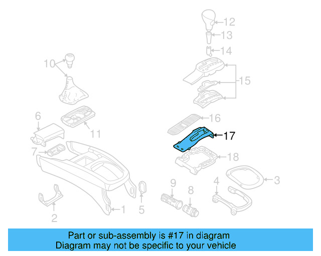 Gear Indicator Guide 4B0-713-189 - View 9